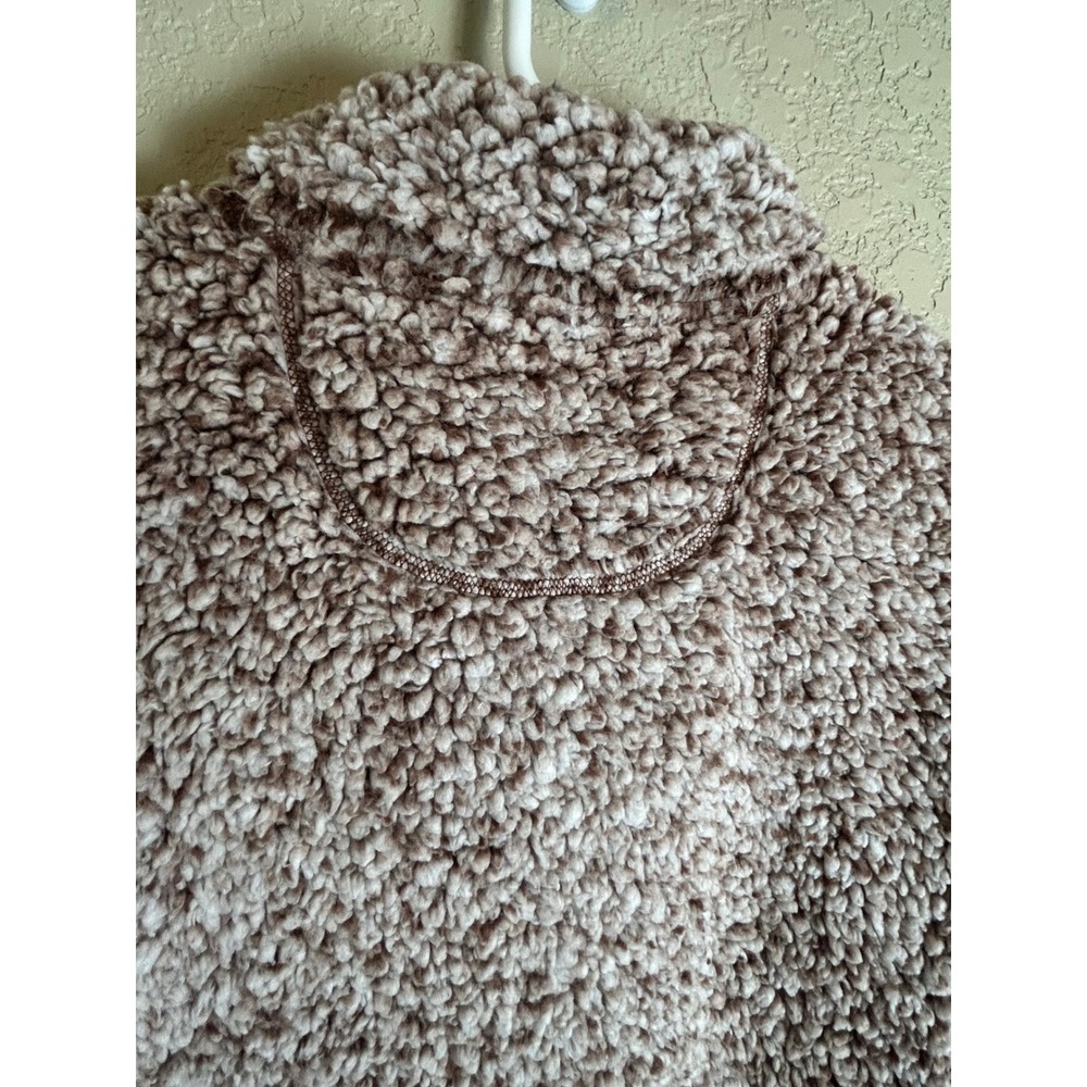 Nordic Fleece Pullover Women Large Brown Sherpa Quarter Zip - Picture 7 of 7